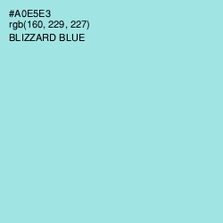 #A0E5E3 - Blizzard Blue Color Image